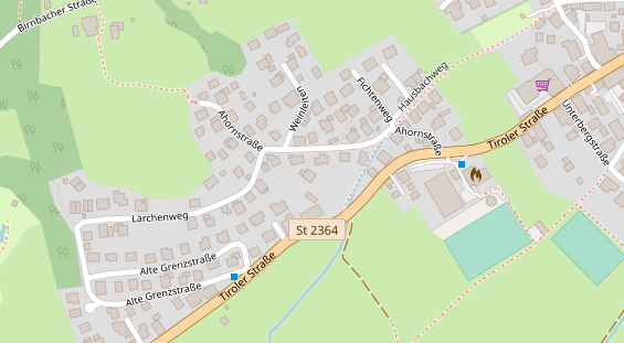 Pension auf Satellitenbild