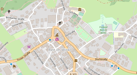 Pension auf Satellitenbild