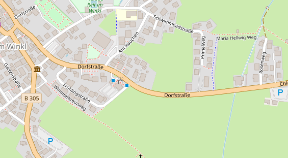 Pension auf Satellitenbild