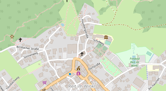 Pension auf Satellitenbild