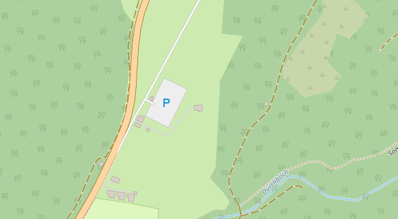 Pension auf Satellitenbild