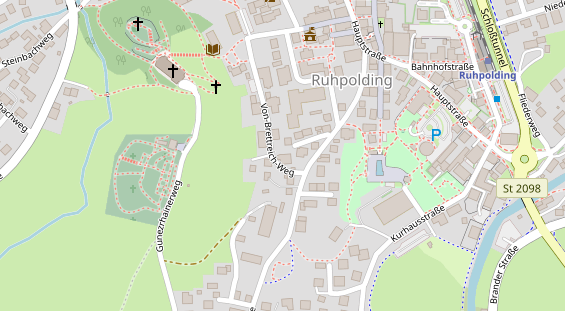 Pension auf Satellitenbild