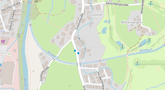 Pension auf Satellitenbild