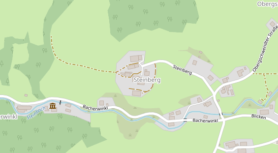 Pension auf Satellitenbild