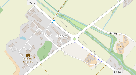 Pension auf Satellitenbild