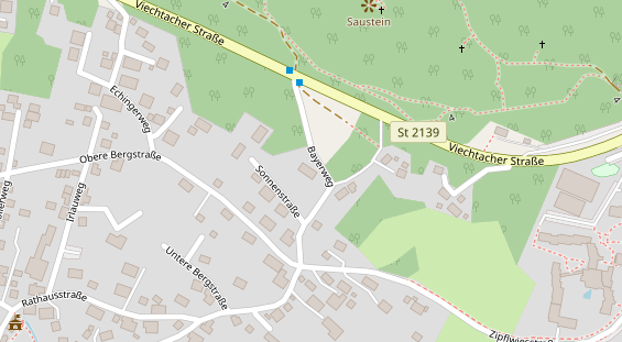 Pension auf Satellitenbild