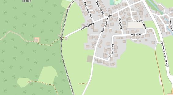 Pension auf Satellitenbild