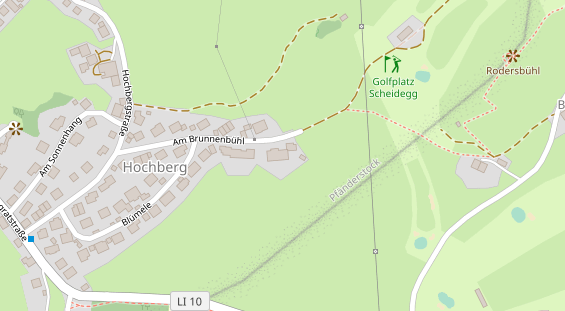 Pension auf Satellitenbild