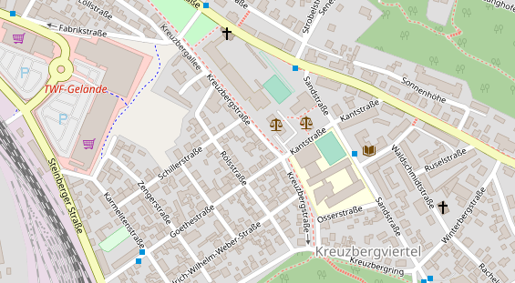 Pension auf Satellitenbild