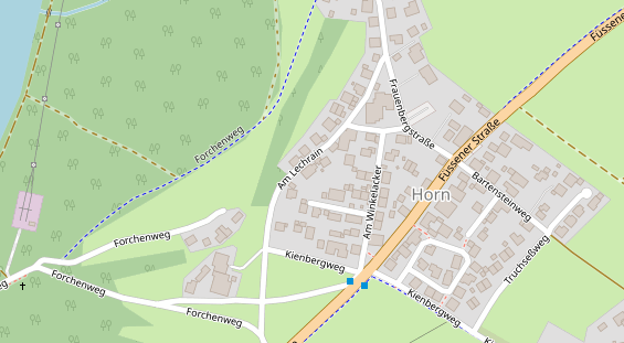 Pension auf Satellitenbild