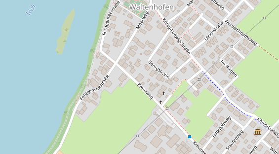 Pension auf Satellitenbild