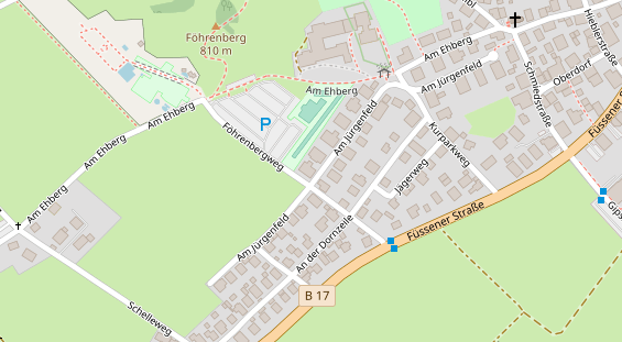 Pension auf Satellitenbild