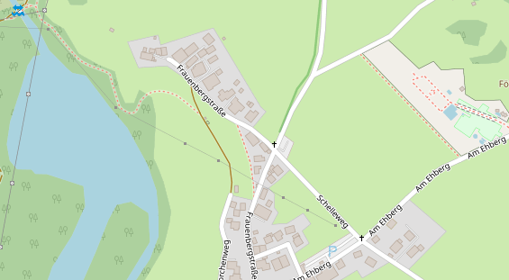 Pension auf Satellitenbild