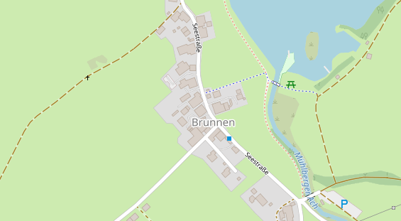 Pension auf Satellitenbild