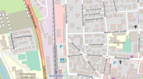 Pension auf Satellitenbild