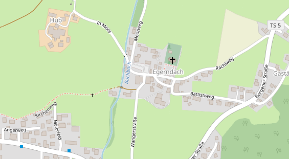 Pension auf Satellitenbild