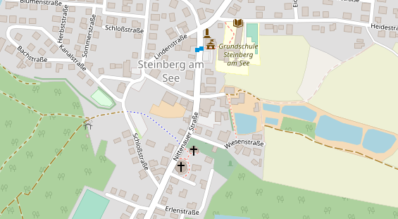 Pension auf Satellitenbild