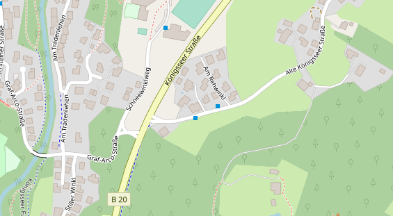 Pension auf Satellitenbild