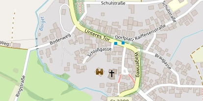 Pension auf Satellitenbild