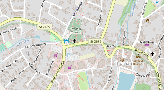 Pension auf Satellitenbild