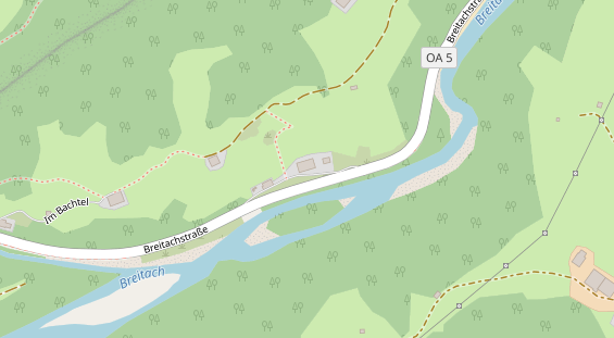 Pension auf Satellitenbild