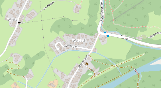 Pension auf Satellitenbild