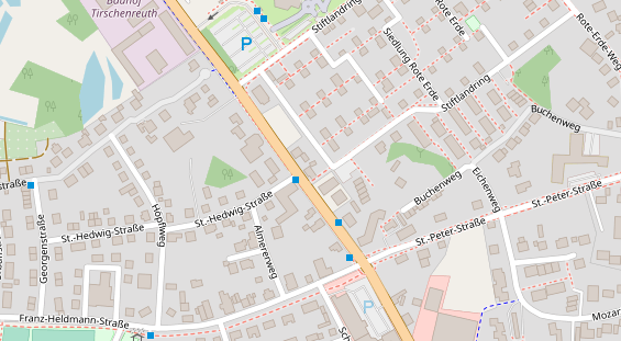 Pension auf Satellitenbild