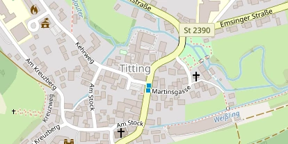 Pension auf Satellitenbild