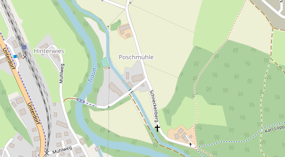 Pension auf Satellitenbild