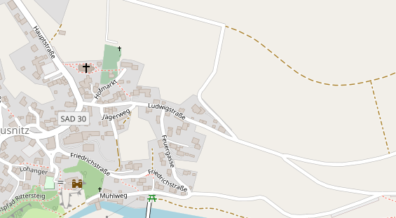 Pension auf Satellitenbild