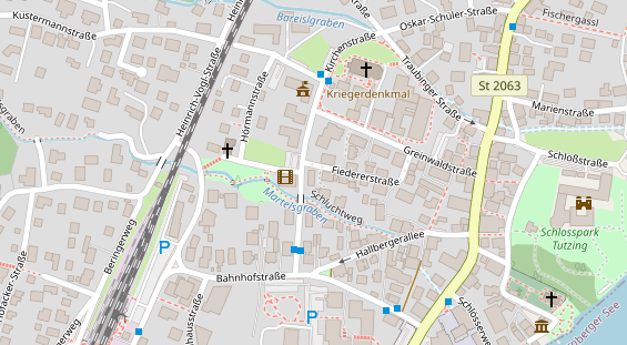 Pension auf Satellitenbild