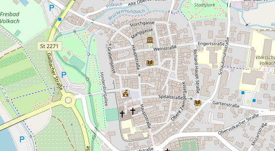 Pension auf Satellitenbild