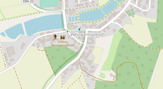 Pension auf Satellitenbild