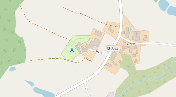 Pension auf Satellitenbild