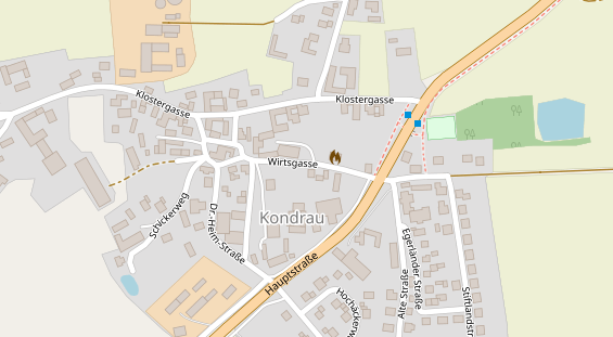 Pension auf Satellitenbild