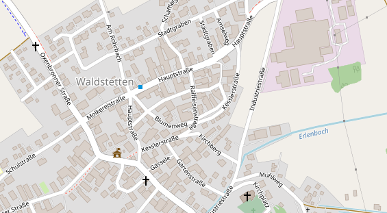 Pension auf Satellitenbild