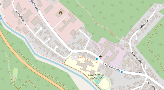 Pension auf Satellitenbild