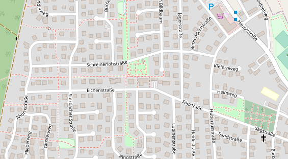 Pension auf Satellitenbild