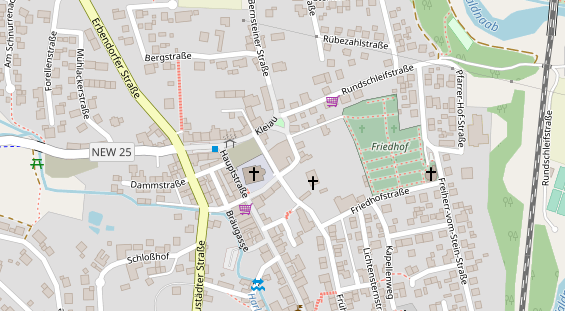 Pension auf Satellitenbild