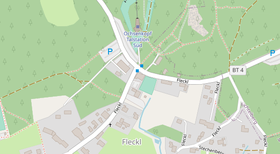 Pension auf Satellitenbild