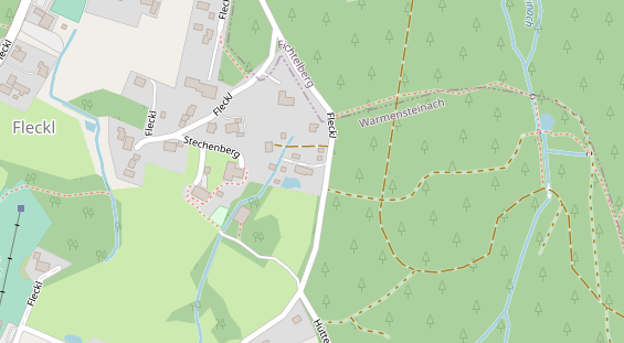 Pension auf Satellitenbild