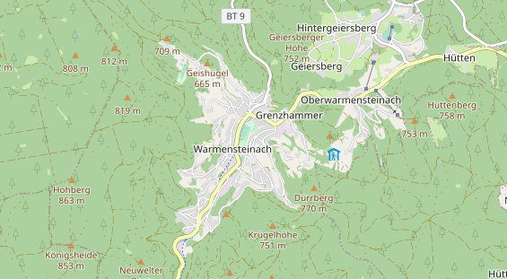 Pension auf Karte