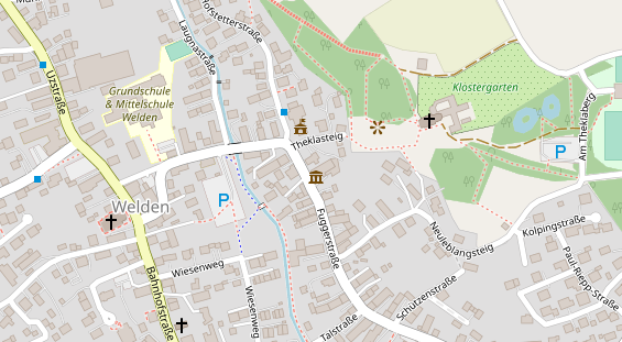 Pension auf Satellitenbild