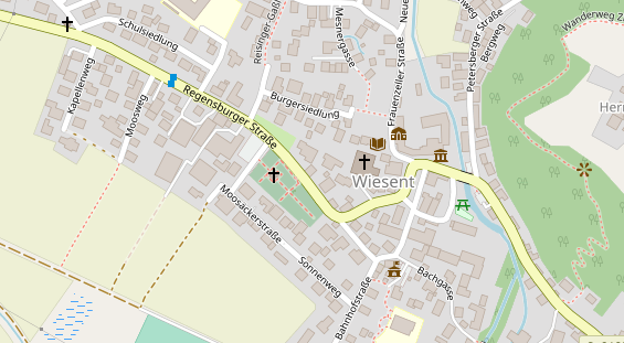 Pension auf Satellitenbild