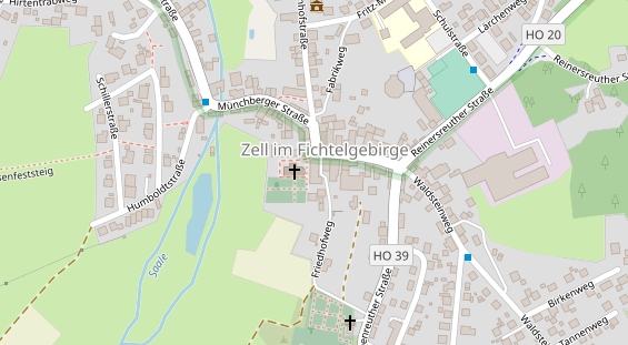 Pension auf Satellitenbild