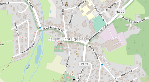 Pension auf Satellitenbild