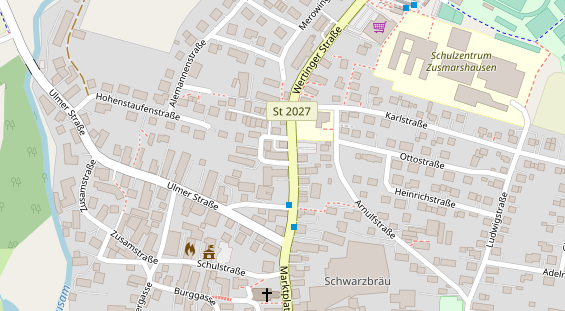 Pension auf Satellitenbild