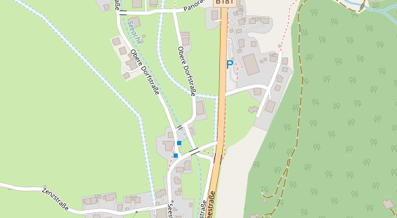 Pension auf Satellitenbild