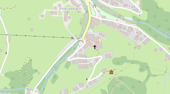 Pension auf Satellitenbild