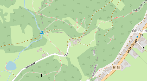 Pension auf Satellitenbild